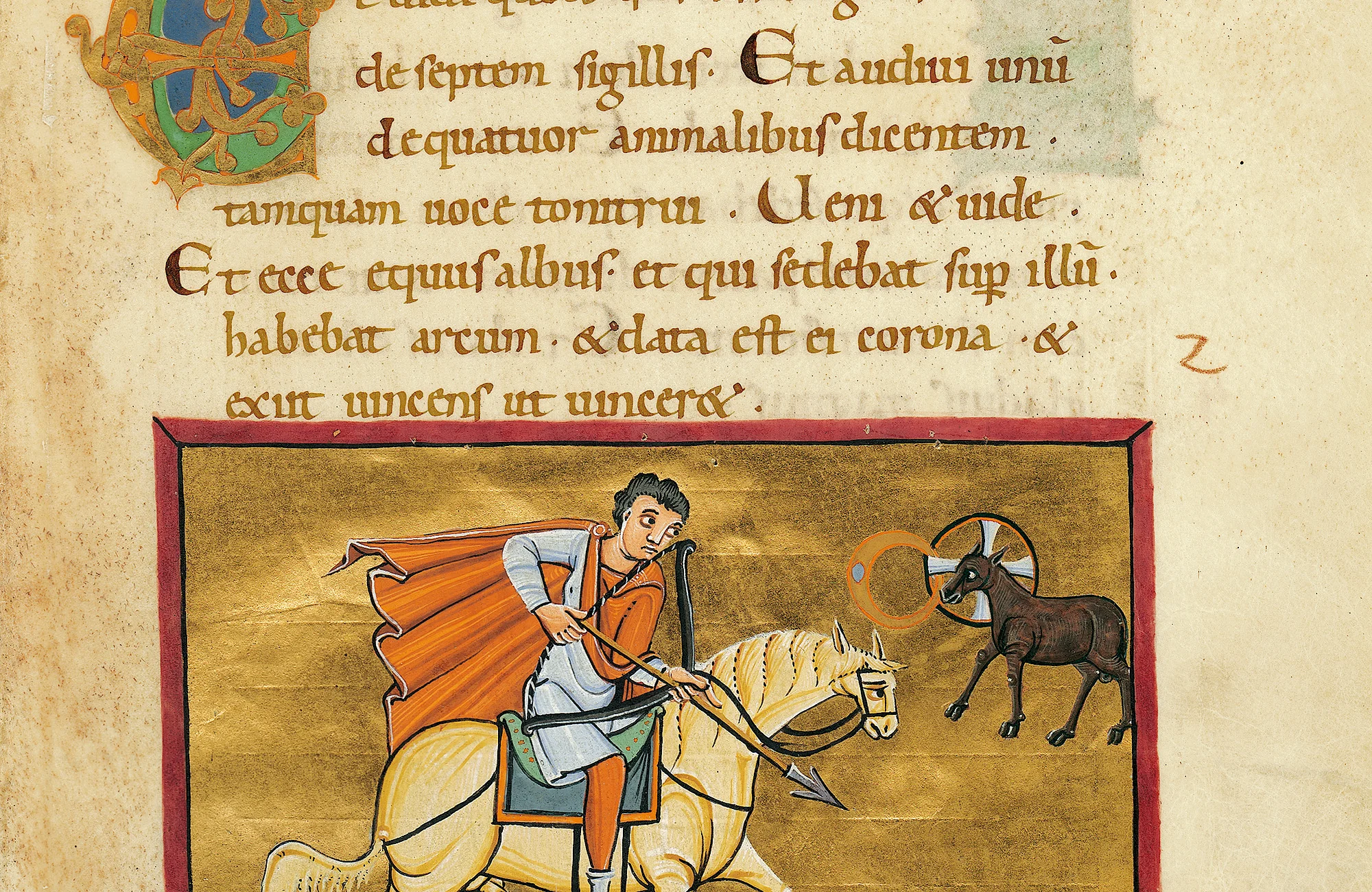 Apokalypse und Evangelistar ('Bamberger Apokalypse') - Staatsbibliothek Bamberg Msc.Bibl.140, Reichenau, ca. 1010. Foto: Staatsbibliothek Bamberg / Gerald Raab