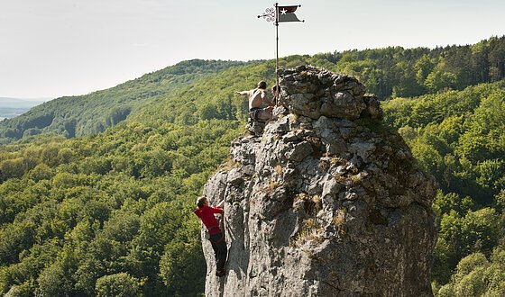 Klettern am Würgauer Felsen