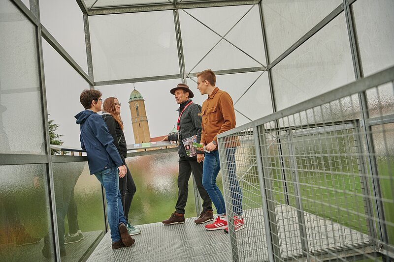 Aussichtsturm "Schiefer Turm" auf der Böhmerwiese